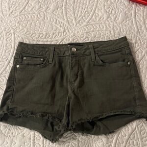 Just Black Olive Jean Shorts